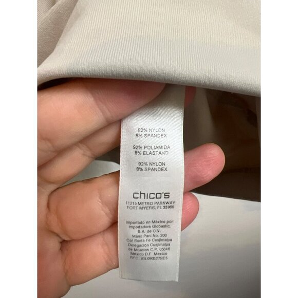 Chico's Sz 2 (US 12/14) Nude Color Tank Top Base Layer - Picture 3 of 5